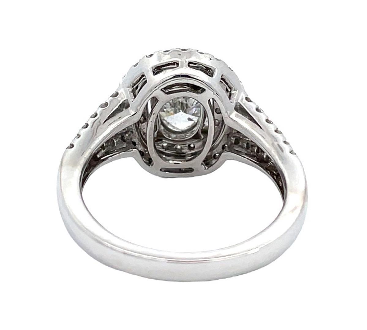 1.57 ctw Diamond Ring - 14K White Gold