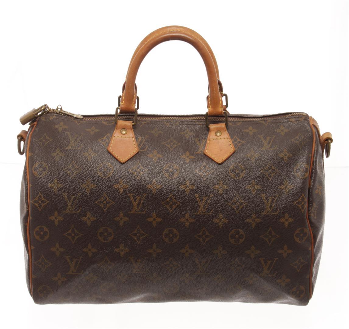 Louis Vuitton Brown Monogram Speedy 35 Bandouliere