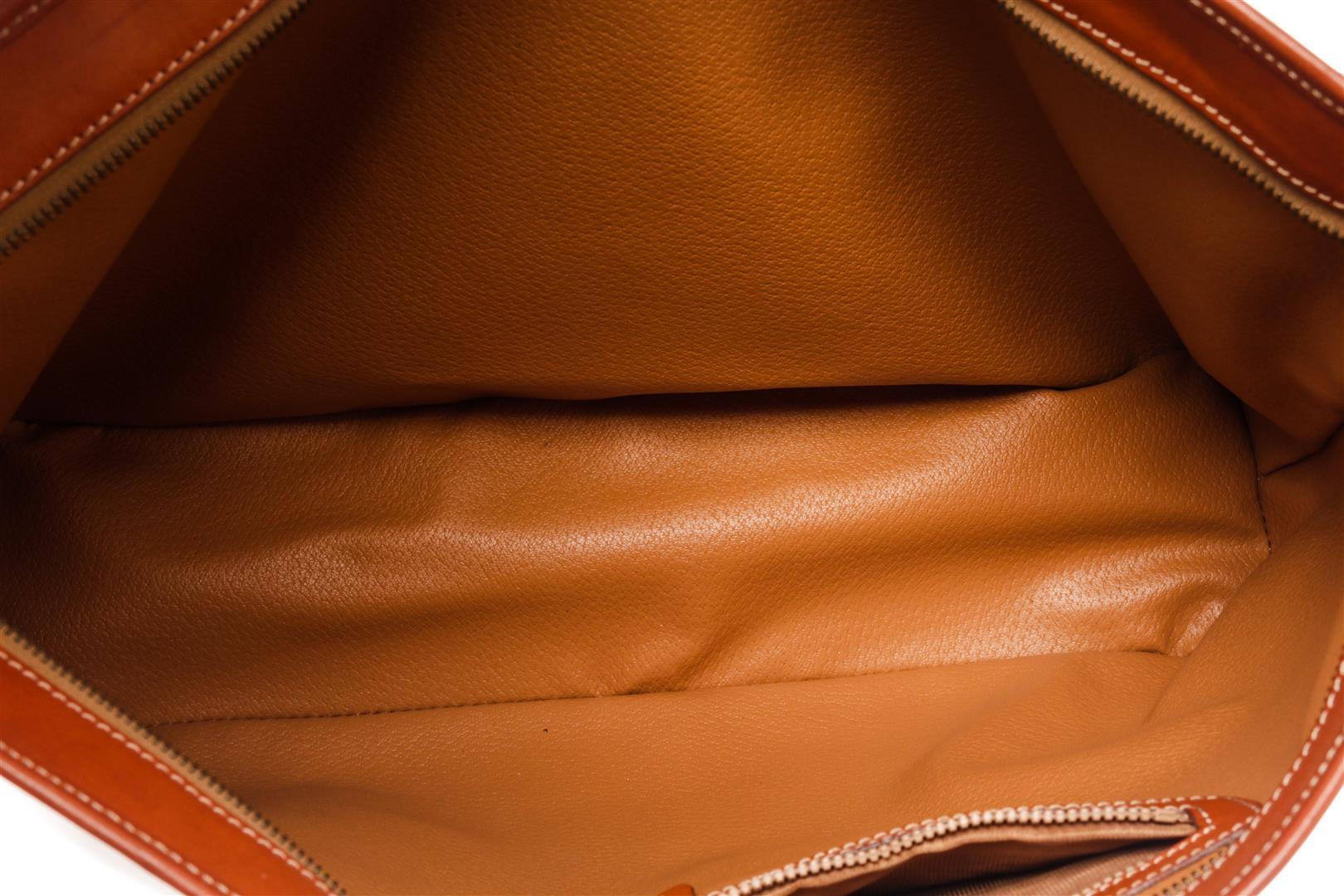 Celine Cream Beige Leather Macadam Tote Bag
