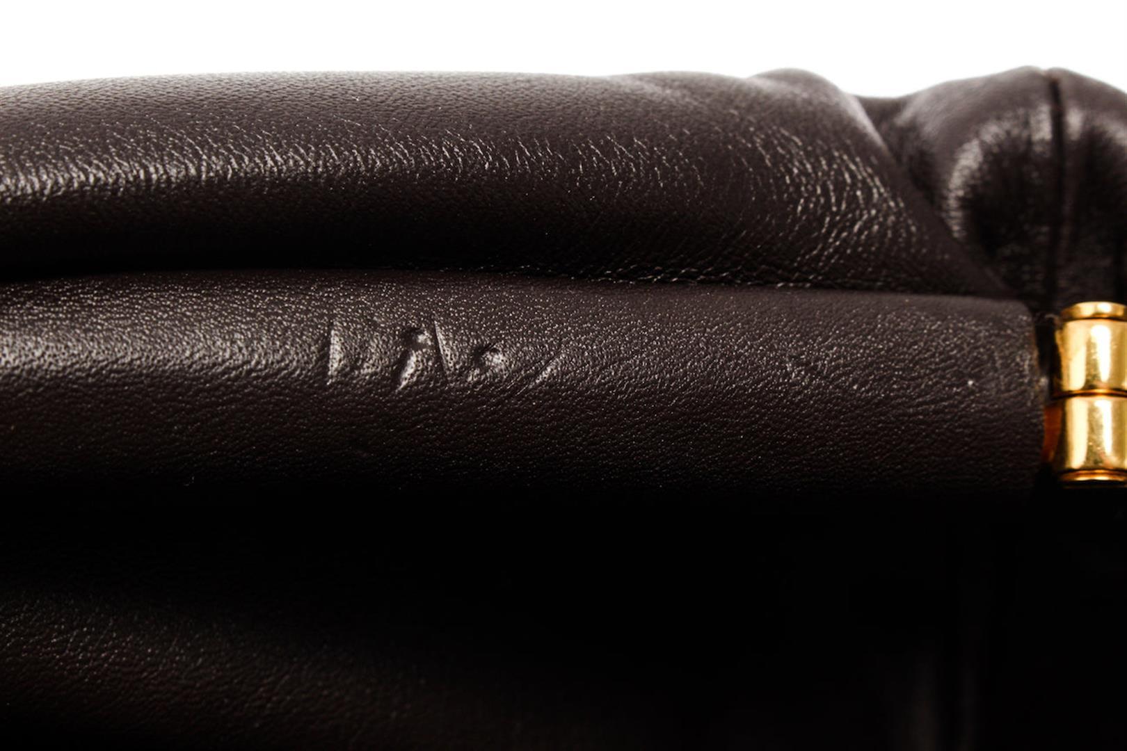 Bottega Veneta Dark Brown Leather The Pouch Clutch Bag