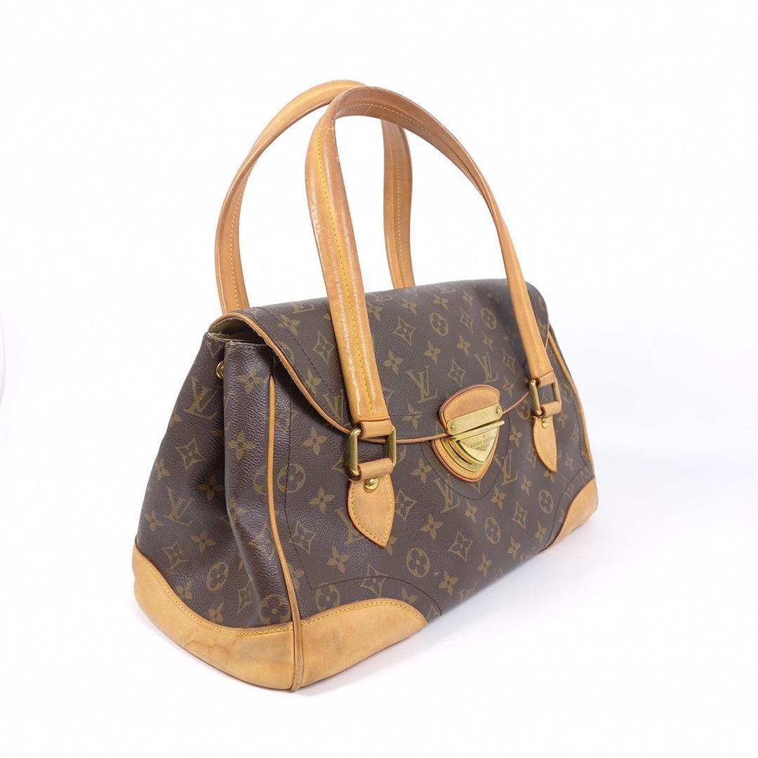 Louis Vuitton Brown Monogram Canvas Leather Beverly GM Shoulder Bag