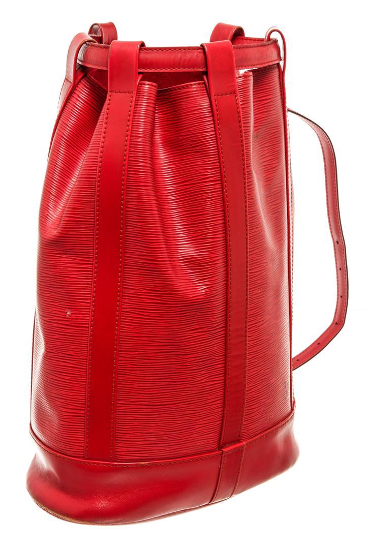 Louis Vuitton Red Epi Leather Randonnee PM Backpack