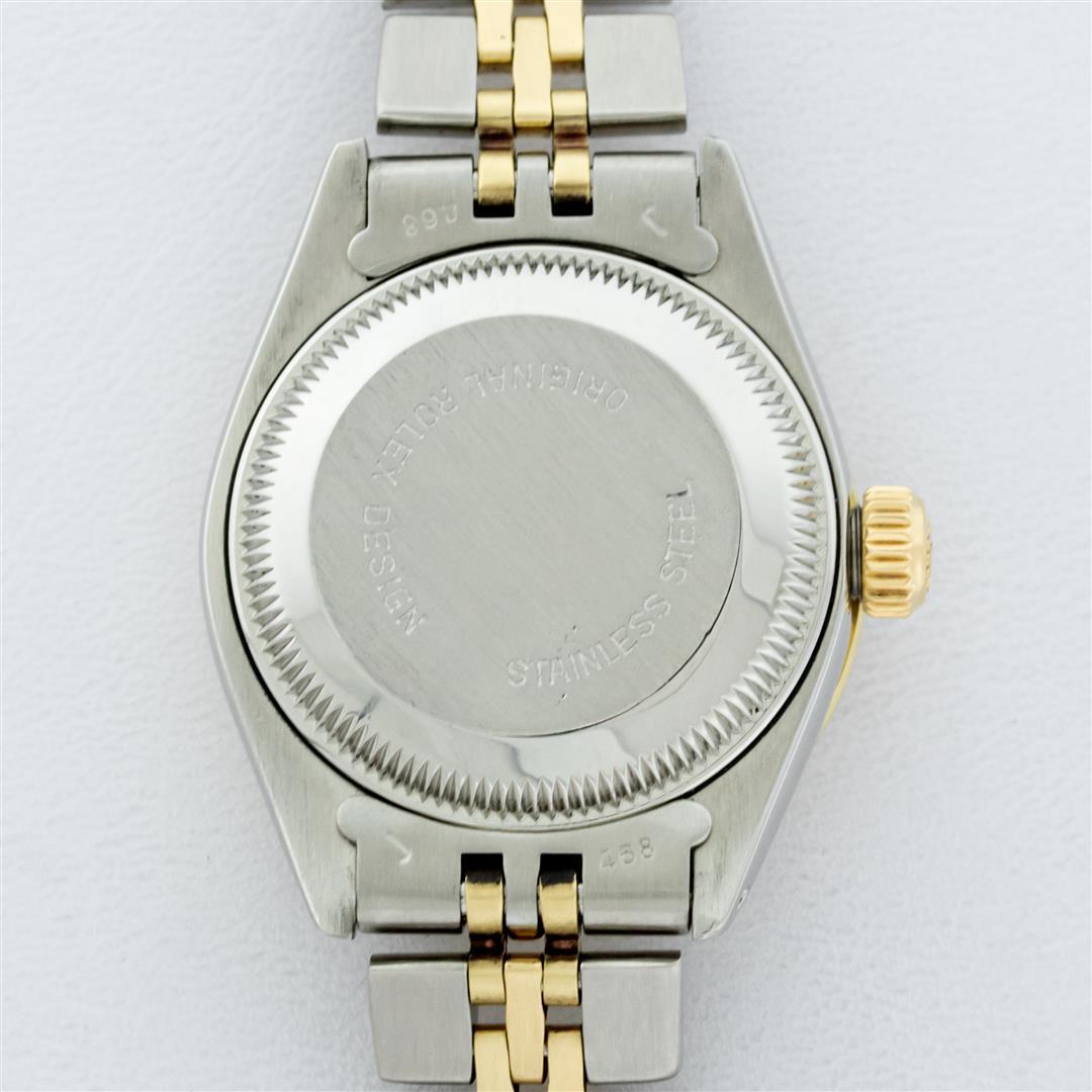 Rolex Ladies 2T Yellow Gold & Stainless Steel Champagne Roman Wristwatch 26MM