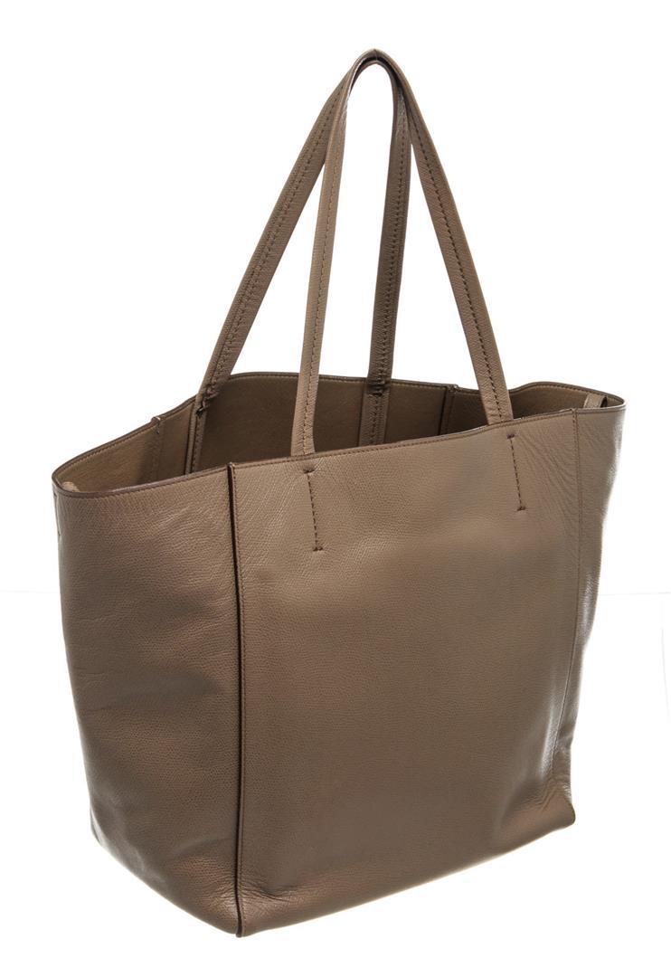 Celine Brown Leather Phantom Cabas Shoulder Bag