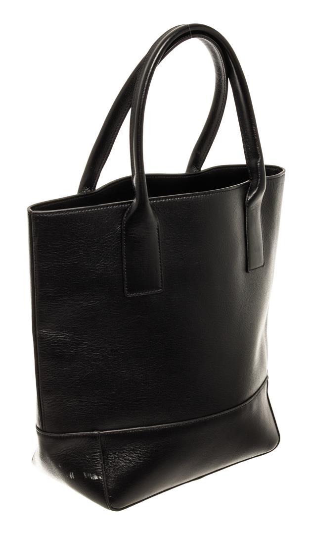 Bottega Veneta Black Leather Open Tote Bag