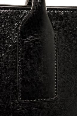 Bottega Veneta Black Leather Open Tote Bag
