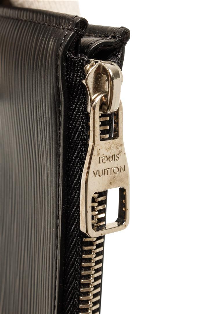 Louis Vuitton Black Epi Leather Pochette Jour PM Clutch Bag