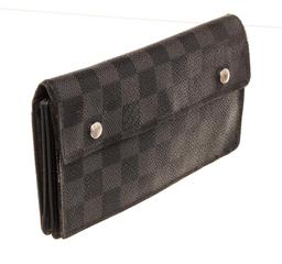 Louis Vuitton Grey Black Damier Canvas Accordian Wallet