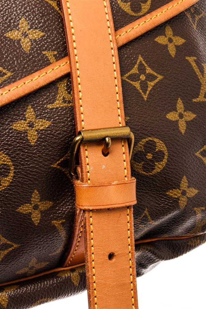 Louis Vuitton Brown Monogram Canvas Leather Saumur 43 Messenger Bag