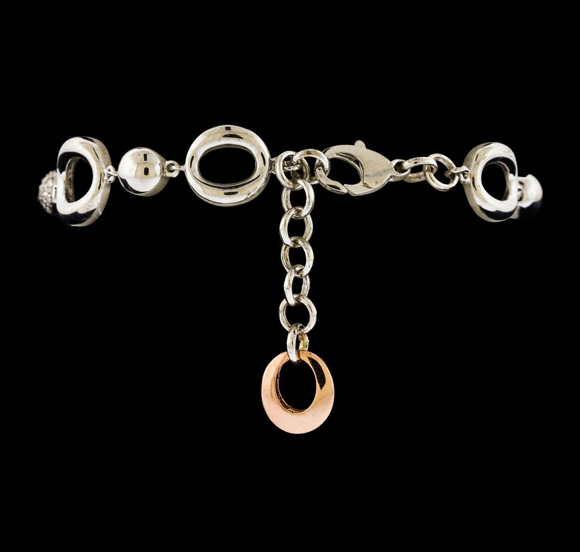 0.75 ctw Diamond Bracelet - 14KT Rose and White Gold