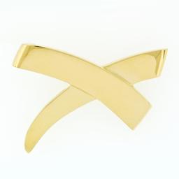 Estate Vintage Tiffany & Co. Paloma Picasso 18k Yellow Gold Large "X" Pin Brooch