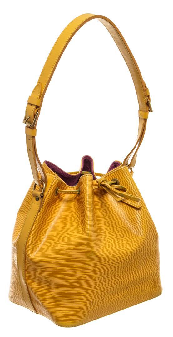 Louis Vuitton Yellow Epi Leather Noe PM Bag