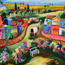 Busy Day in the Country by Shlomo Alter (1936-2021)