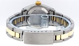 Rolex Ladies 2T Yellow Gold & Stainless Steel White Roman 26MM