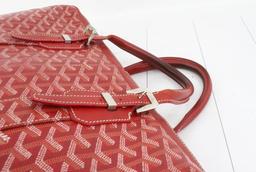 Goyard Red Goyardine Ambassade MM Briefcase