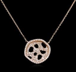 0.77 ctw Diamond Necklace - 14KT Rose Gold