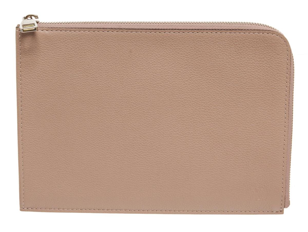 Louis Vuitton Taupe Leather Pochette Jour Clutch