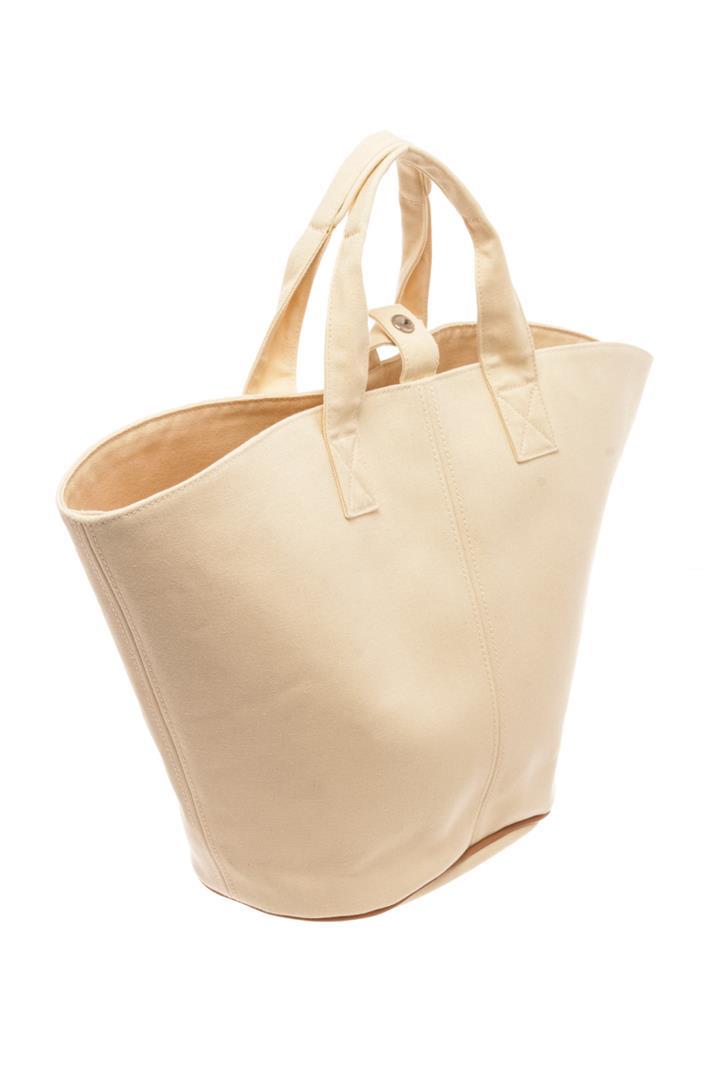 Hermes Ivory Canvas Panier De Plage Tote Bag