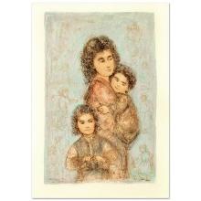 Catherine and Children by Hibel (1917-2014)