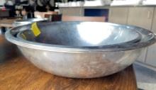 QTY. 6 - LARGE STAINLESS-STEEL BOWLS (ASSORTED SIZES)
