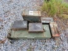 (6) Military Ammo Boxes