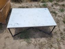 New Granite Top Metal Frame Coffee Table