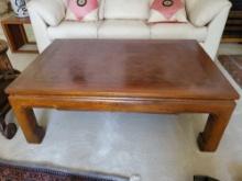 CARVED WOOD LOW TABLE