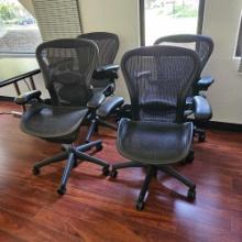 4 HERMAN MILLER OFFICE CHAIRS