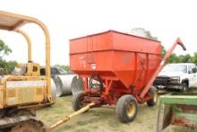 KILBROS GRAVITY WAGON ON NEW HOLLAND 234 RUNNING GEAR WITH 1 HYDRAULIC AUGE