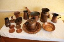 Large Quantity of Old Brass Items