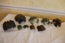 Large Quantity of Wooden and Ceramic Frogs
