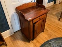 Primitive Washstand with Drawer & Under Belly Area