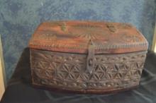 Rustic wooden trinket box