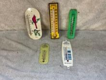 (5) thermometers