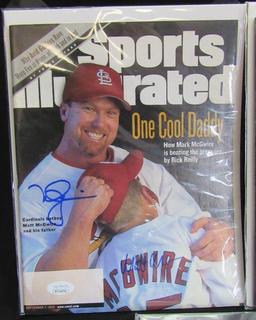 (5) signed St Louis Cardinals magazines