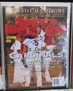 (5) signed St Louis Cardinals magazines