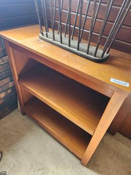 32 in. Wide Wooden Bookcase