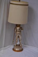 54 in. tall Marbro Figural Lamp of boy with jug Table Lamp
