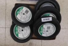 FLAT OF LAWN MOWER WHEELS