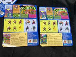 Vintage 1988 TMNT Playmates Case Fresh Ninja Turtles Action Figures MOC