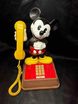 Vintage The Mickey Mouse Phone Landline Push Button Telephone 1976 Disney Rare
