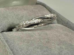 s925 Sterling Silver Ring with Moissanite Diamonds GRA Certificate sz7 1.9g total