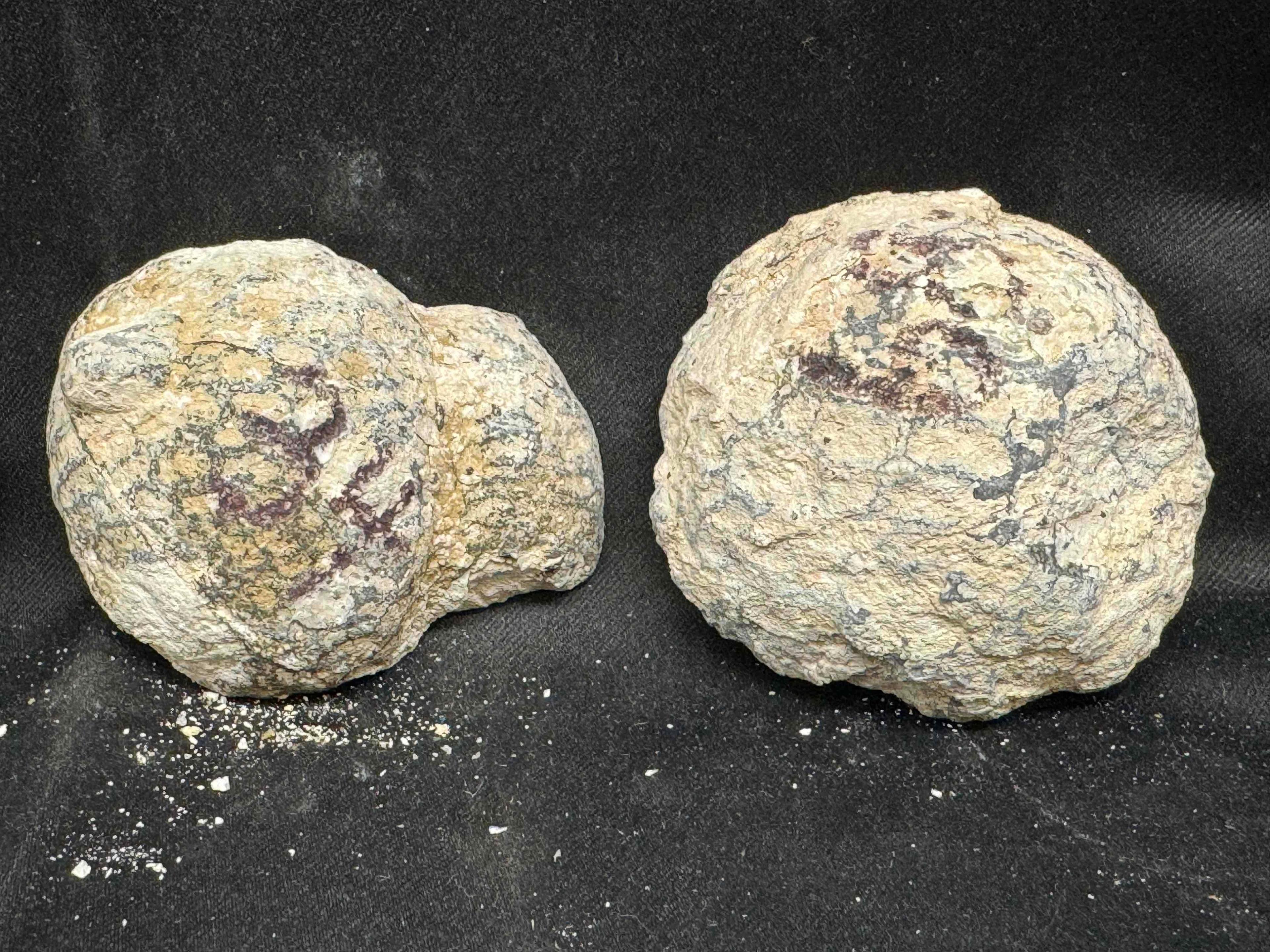 4 Geode Halves Mineral Specimens 1.15lbs