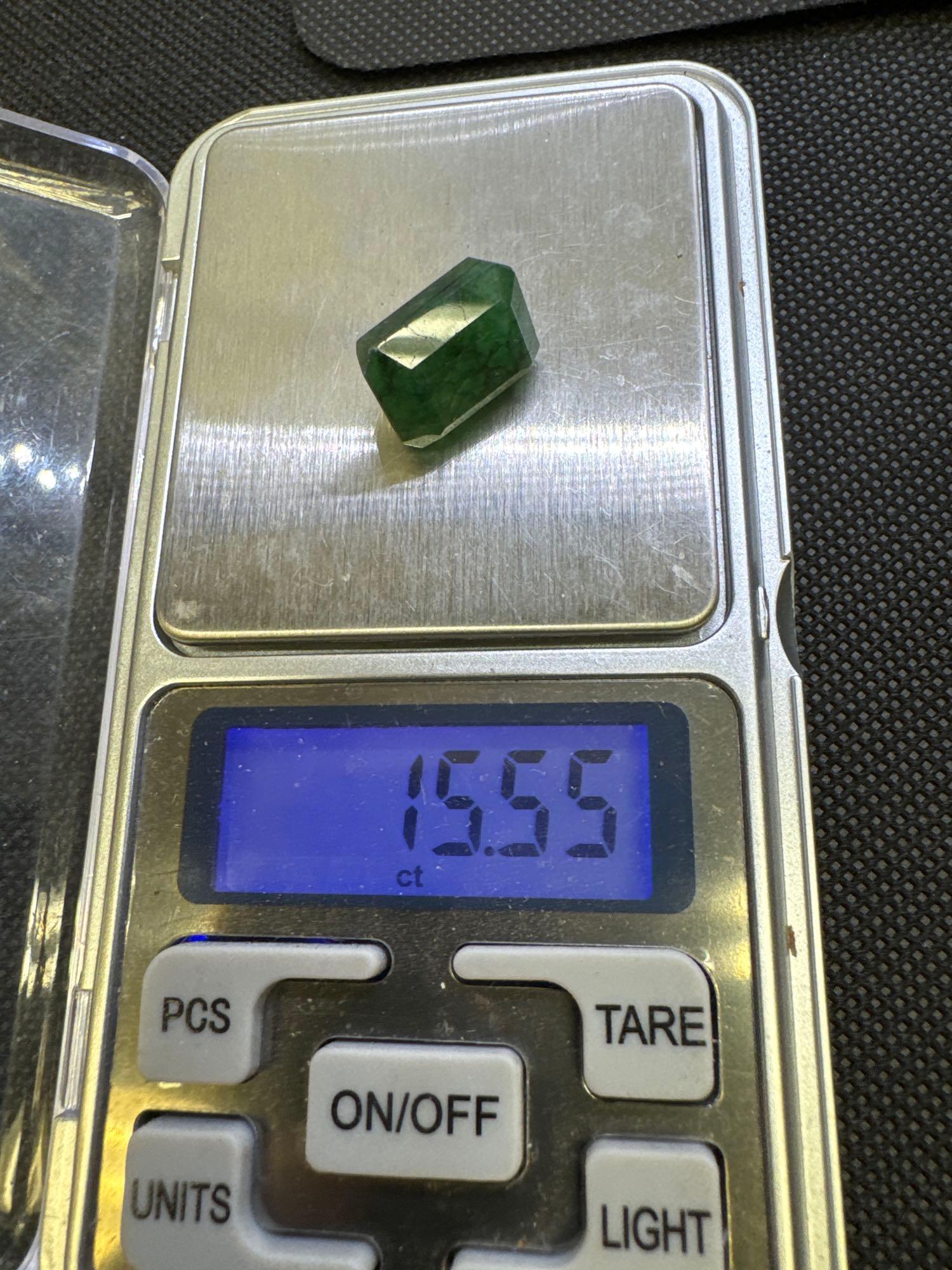 Emerald Cut Green Emerald Gemstone 15.55ct