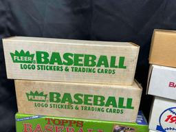 10 Boxes of Vintage 1990s Baseball cards, most factory sealed Topps Fleer
