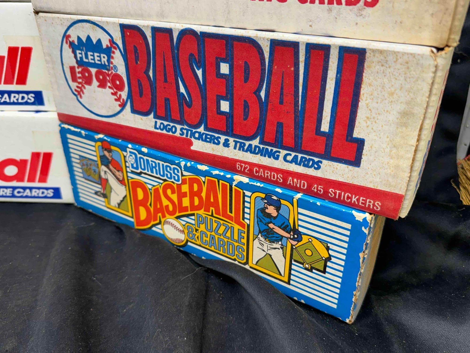 10 Boxes of Vintage 1990s Baseball cards, most factory sealed Topps Fleer