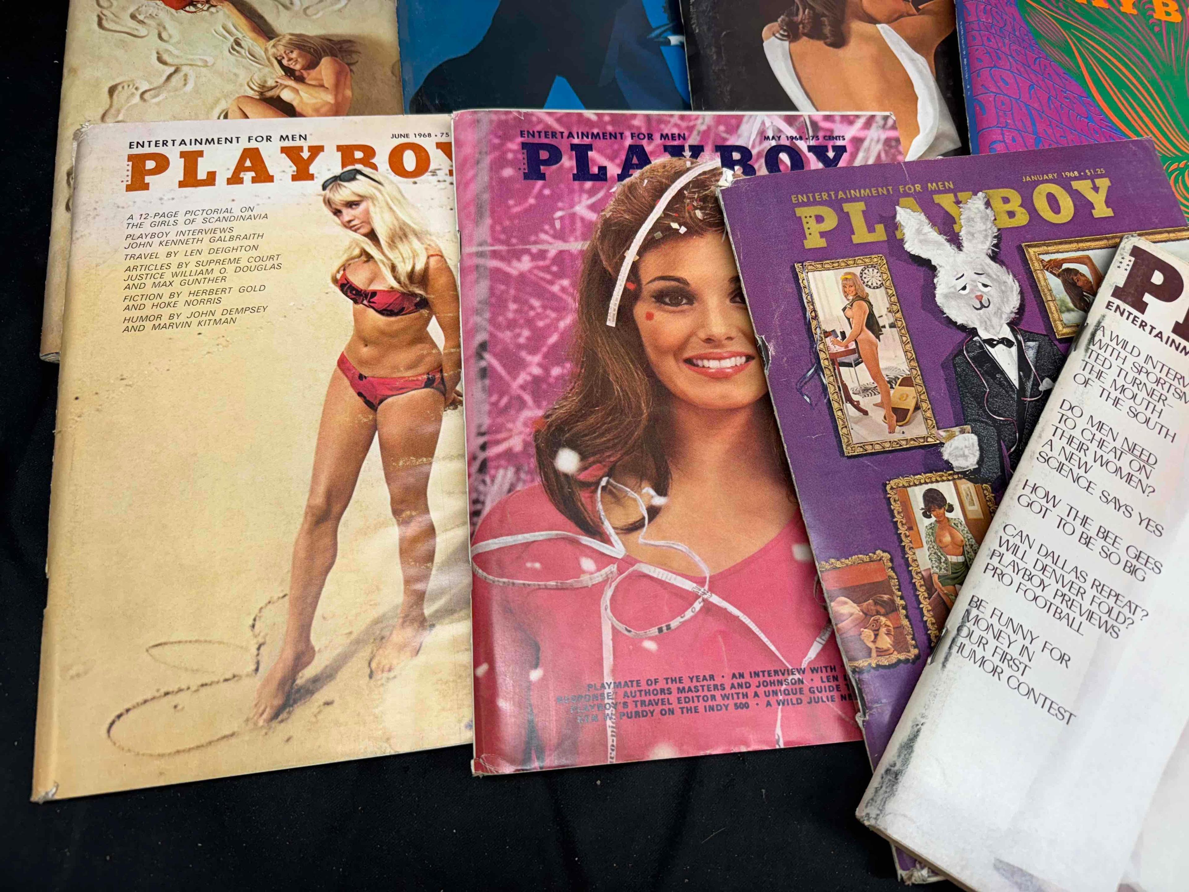 17 1960s-1980s Vintage Playboy Magazines Centerfolds