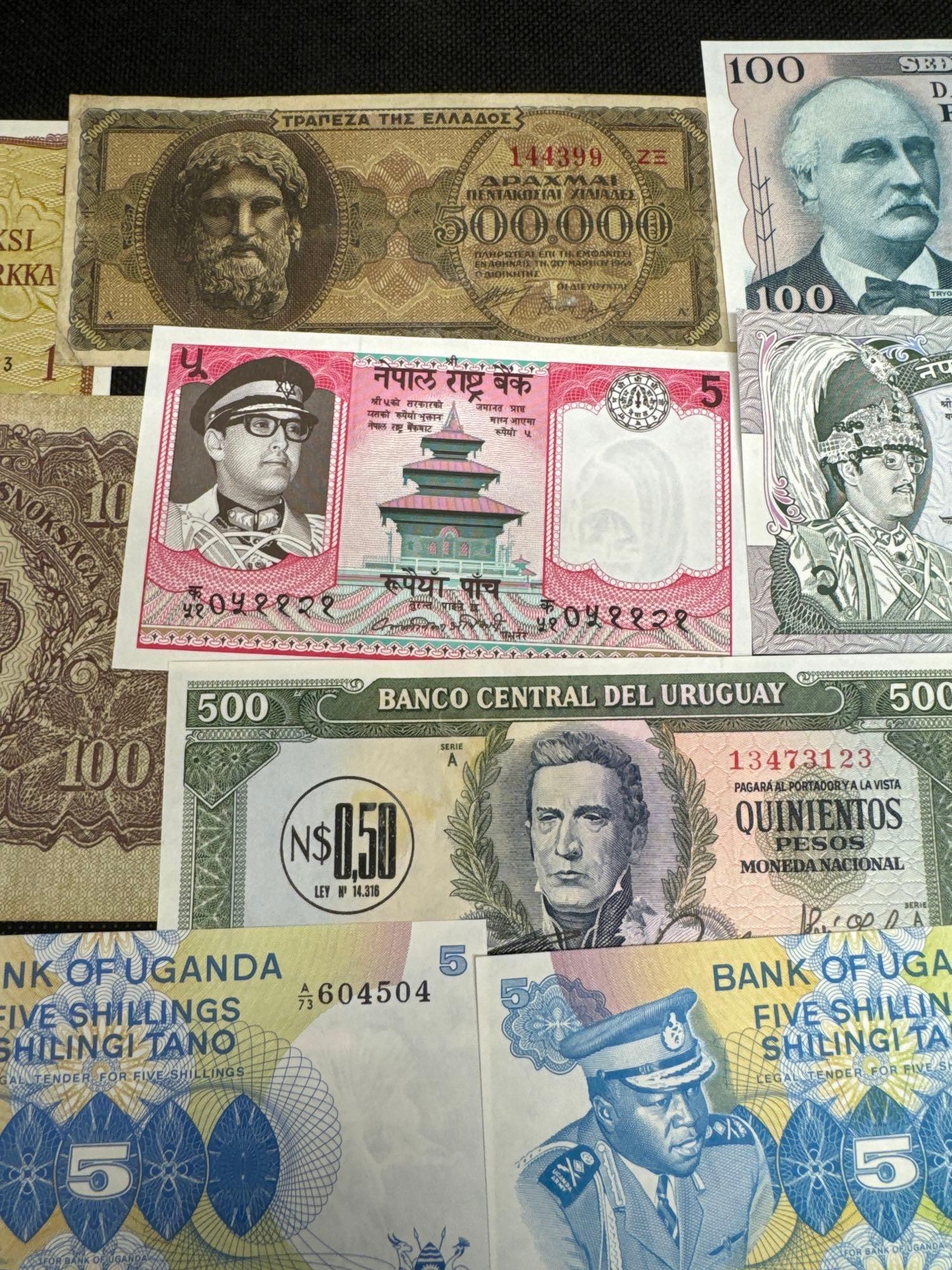 Foreign Banknotes Turkey, Italy, Nepal, Iceland, and more