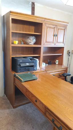Large desk Bookcase and drawers Brother printer MFC-J5330DW @ FARM