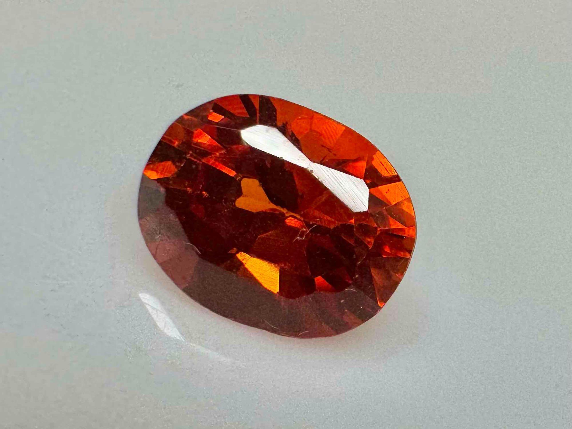 Fanta Orange Sapphire Oval Cut Gemstone Sparkling Stunner 6ct